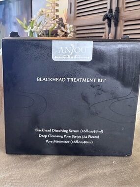 Anjou Blackhead Treatment Kit. Dissolving Serum / Pore Strips / Pore Minimizer
